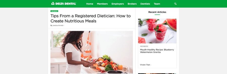 Delta Dental Arizona guest article on creating nutritious meals